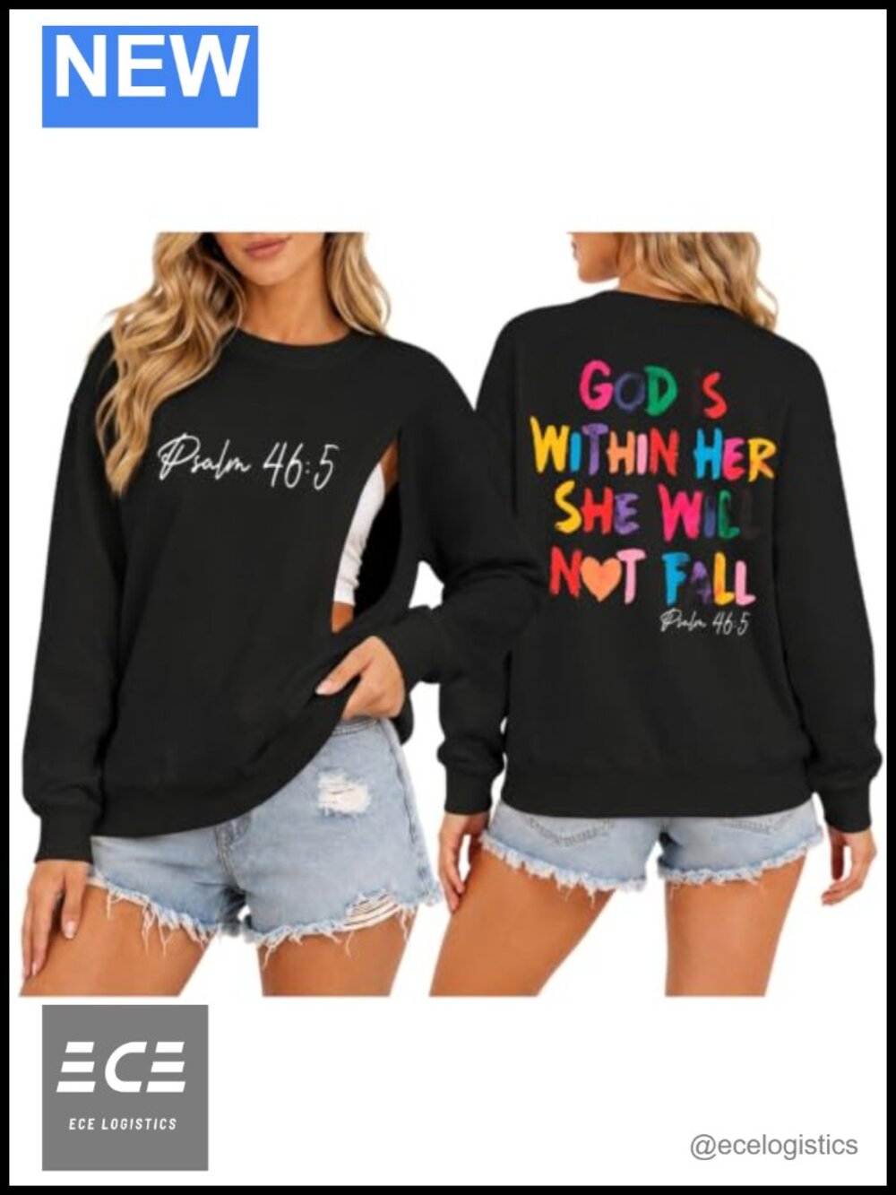 Nursing Sweatshirt Breastfeeding Maternity Hidden Zipper Christian Pullover